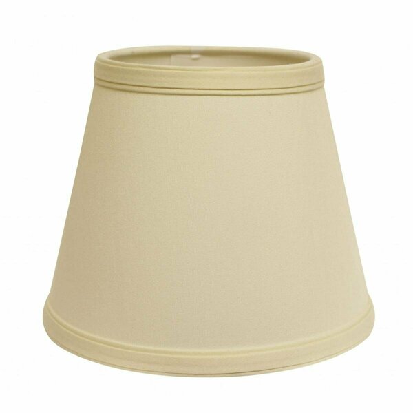 Homeroots 12 in. Ivory Empire Hardback Slanted No Slub Lampshade, Egg 469948